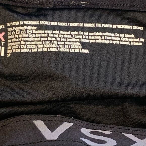 Victorias Secret VSX Sport The Player Black Run Shorts Size Small - Picture 6 of 9